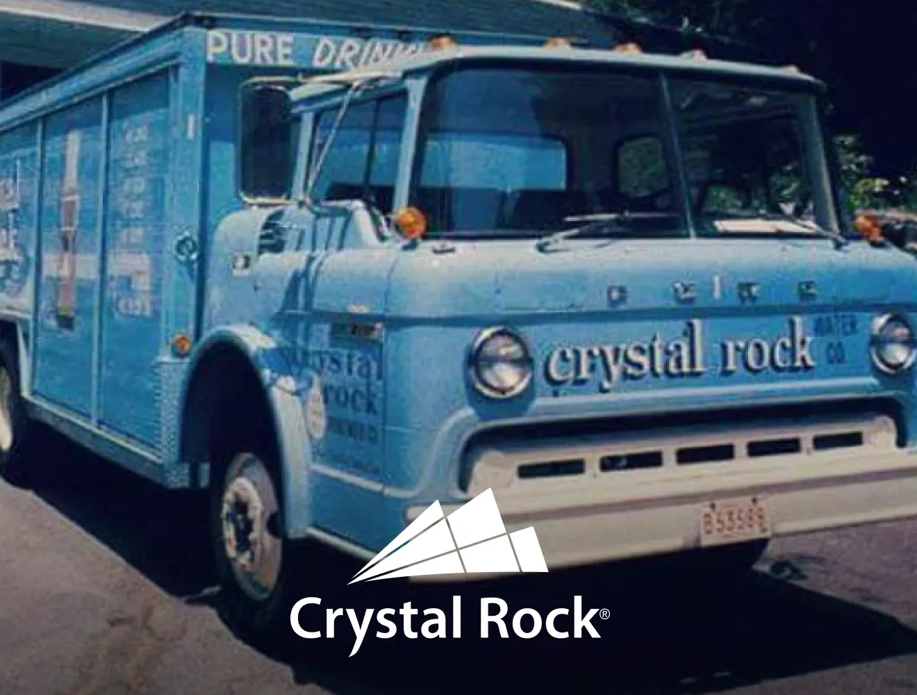 Vintage Crystal Rock delivery truck with Crystal Rock logo