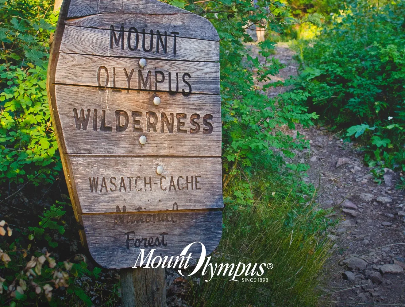 Mount Olympus Wilderness Wasatch-cache National Forest with Mount Olympus Since 1898 logo