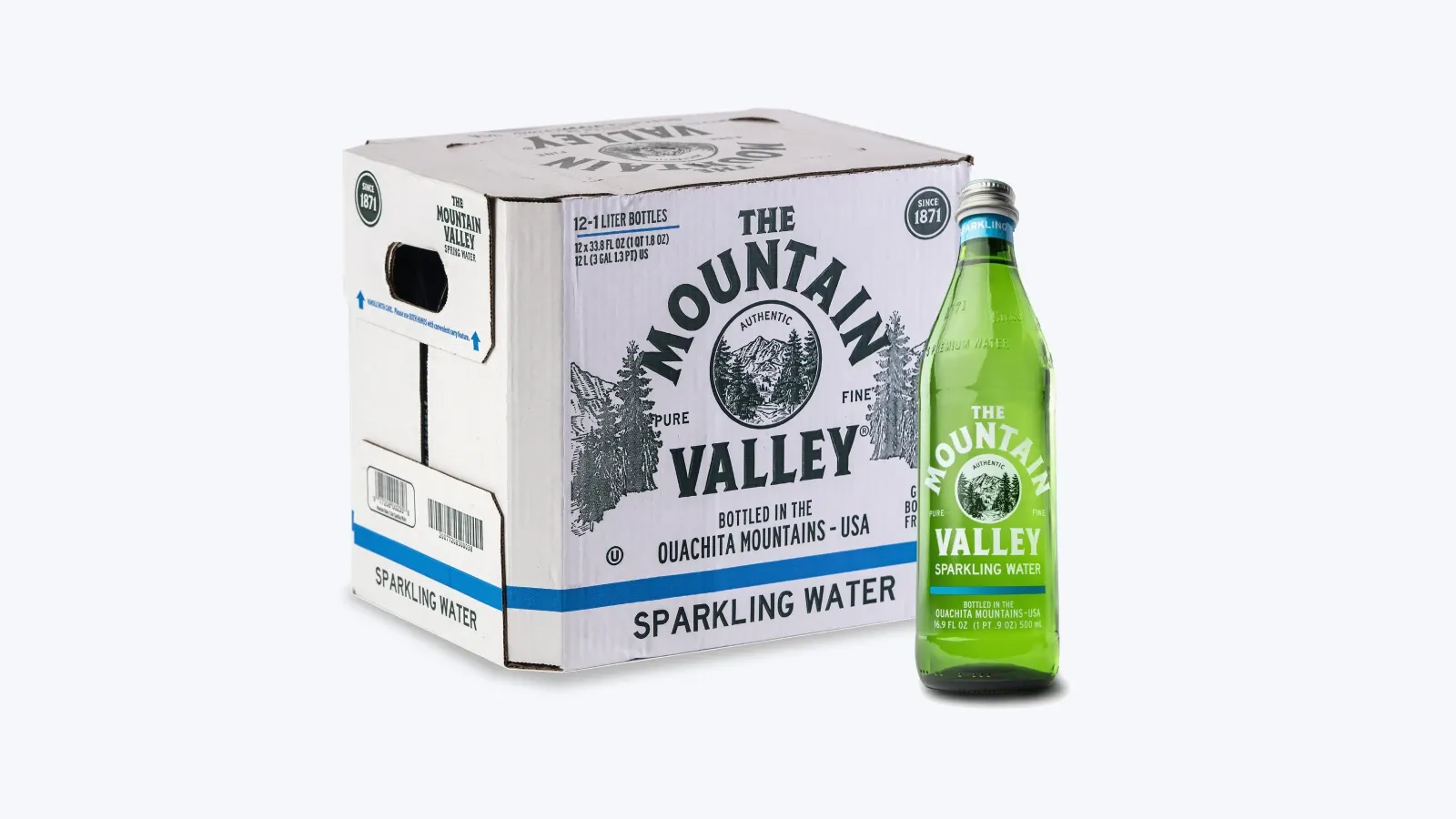 Case pack of The Mountain Valley Sparkling Water