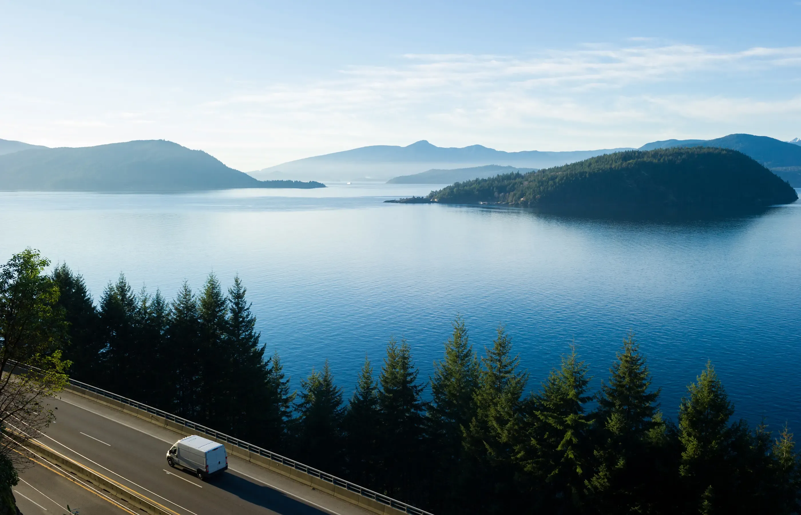 Highway along coast